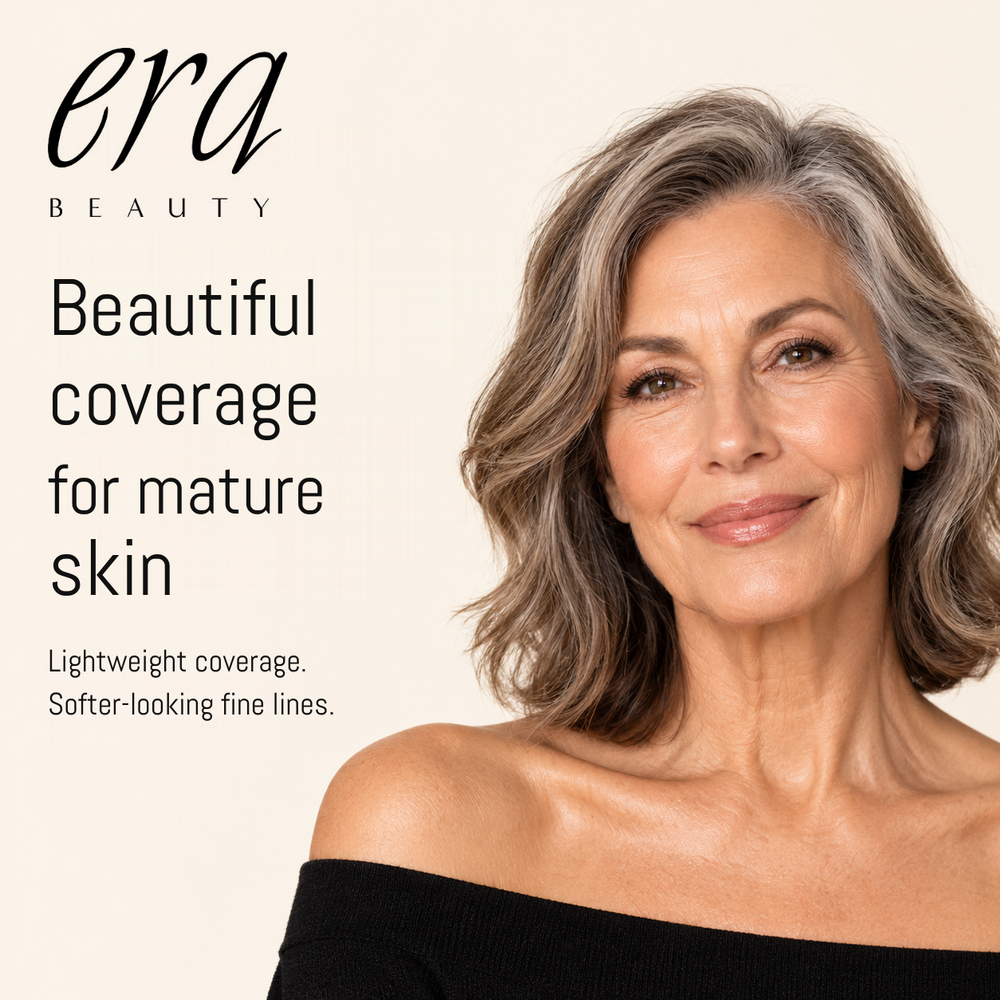 Beautiful coverage for mature skin. Lightweight coverage. Softer-looking fine lines.